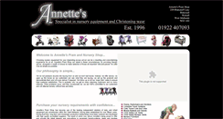 Desktop Screenshot of annettespramshop.co.uk
